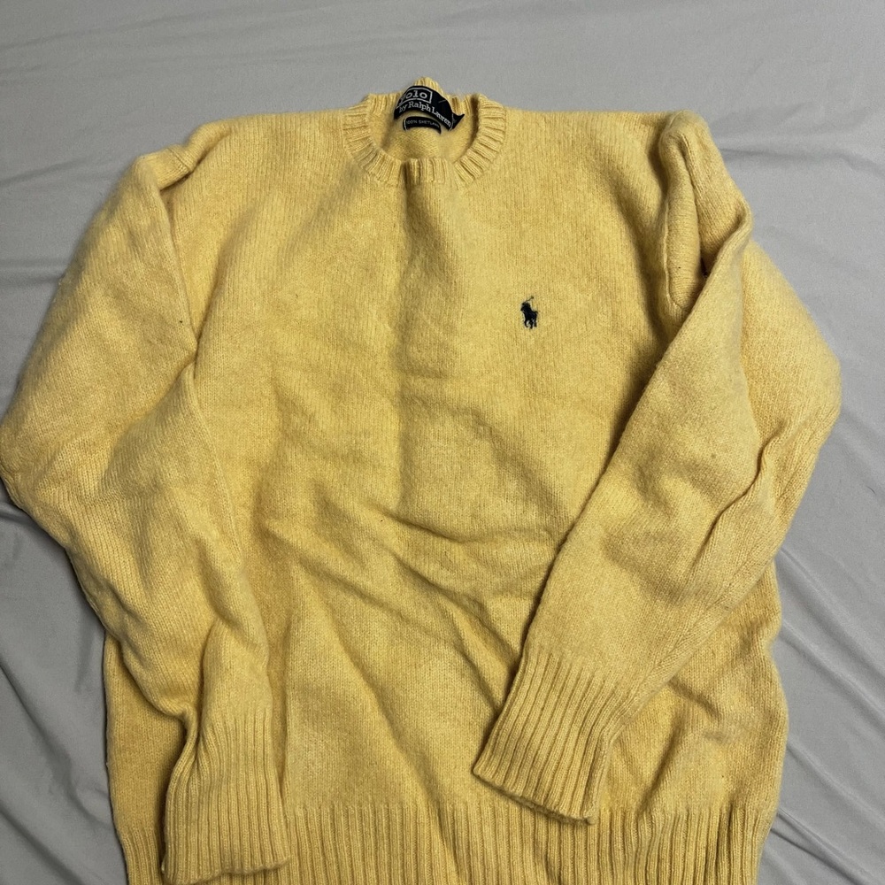 Ralph Lauren Men's Crewneck Sweater in Yellow